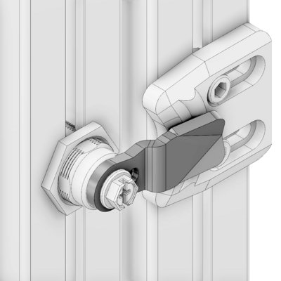 50-104-0 MODULAR SOLUTIONS HANDLE PART CAM LATCH (+4 OFFSET)